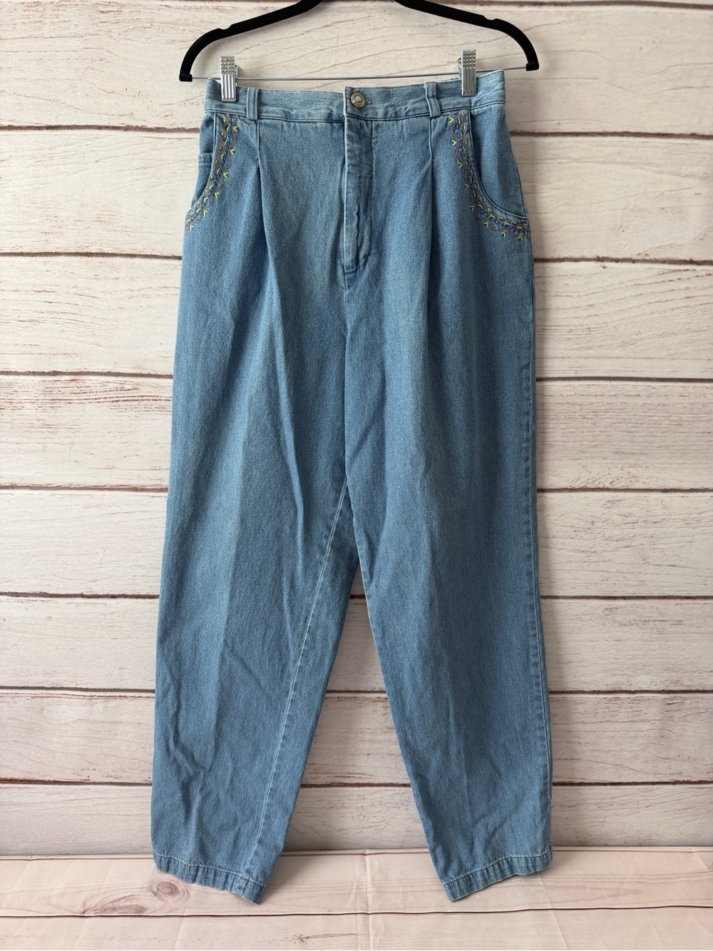 Vintage Nancy Bolen for City Girl light wash denim mom jeans Size 14